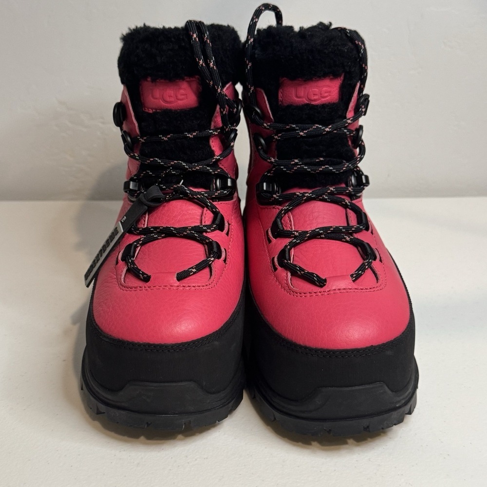 UGG SHASTA BOOT MID PINK GLOW LEATHER WOOL ALL GENDER BOOTS SIZE US M4/W5